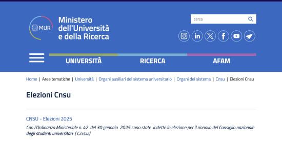 Il sito del MUR