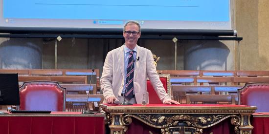 Il prof. Reali in aula Magna